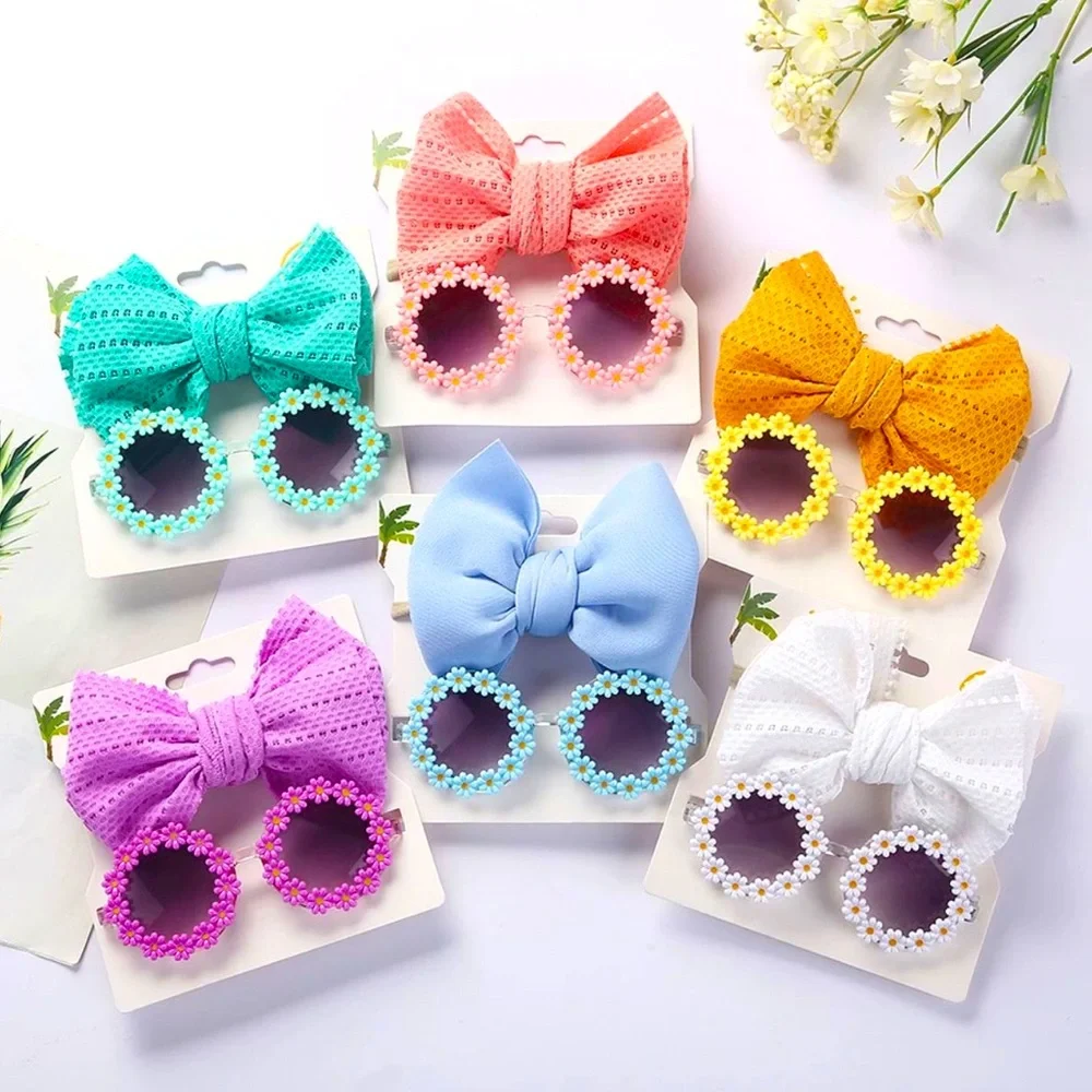 Kids headband and flower glasses set 1pcs